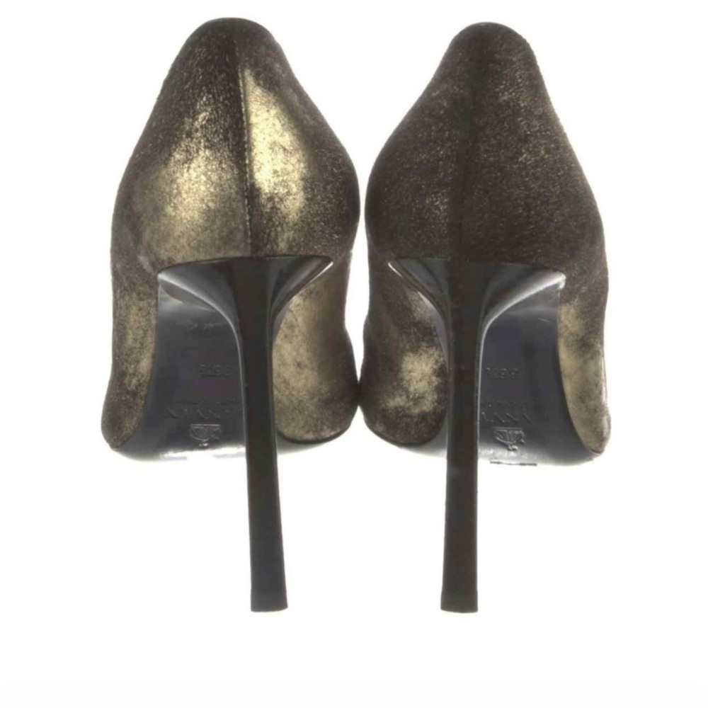 Authentic LANVIN Metallic Gold (Pony Hair) Pumps size 37.5 - Picture 10 of 12